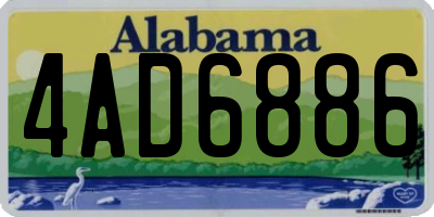 AL license plate 4AD6886