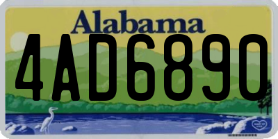 AL license plate 4AD6890