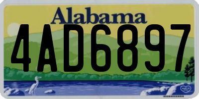 AL license plate 4AD6897