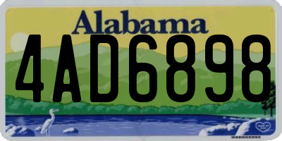 AL license plate 4AD6898
