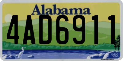 AL license plate 4AD6911