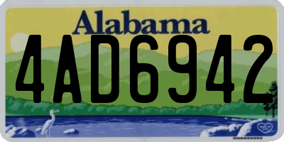 AL license plate 4AD6942