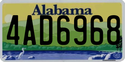 AL license plate 4AD6968