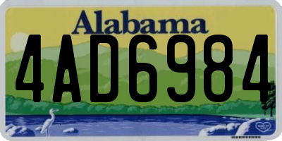 AL license plate 4AD6984
