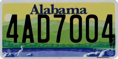 AL license plate 4AD7004