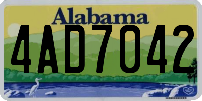 AL license plate 4AD7042