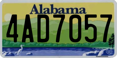 AL license plate 4AD7057