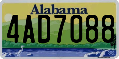 AL license plate 4AD7088