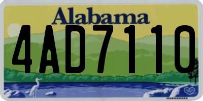 AL license plate 4AD7110
