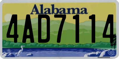 AL license plate 4AD7114