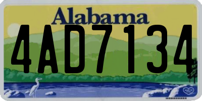 AL license plate 4AD7134