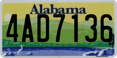 AL license plate 4AD7136