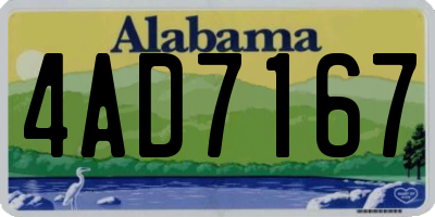 AL license plate 4AD7167