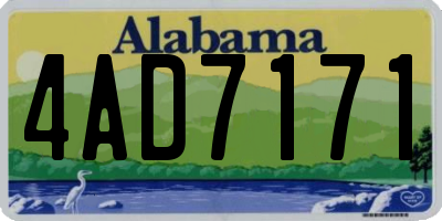 AL license plate 4AD7171