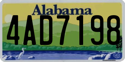 AL license plate 4AD7198