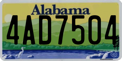 AL license plate 4AD7504