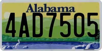 AL license plate 4AD7505