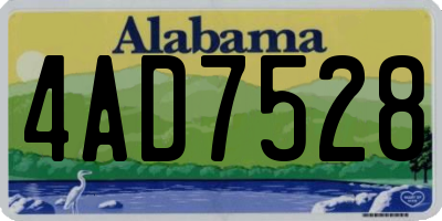 AL license plate 4AD7528