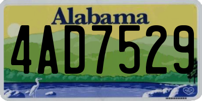 AL license plate 4AD7529