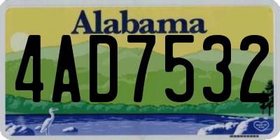 AL license plate 4AD7532