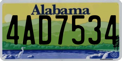 AL license plate 4AD7534