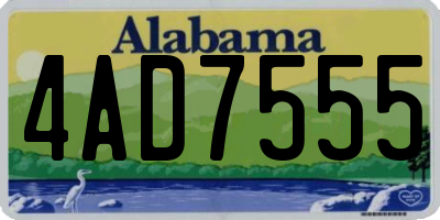 AL license plate 4AD7555