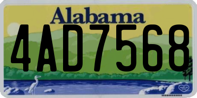 AL license plate 4AD7568
