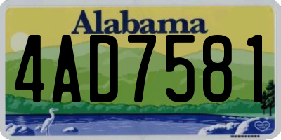 AL license plate 4AD7581