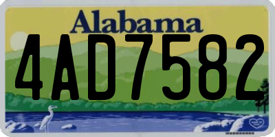 AL license plate 4AD7582