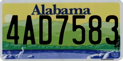 AL license plate 4AD7583