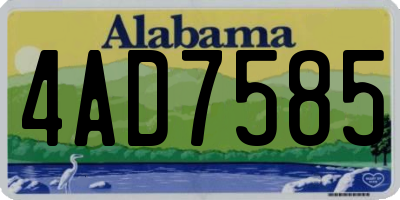 AL license plate 4AD7585