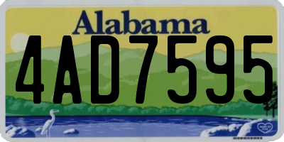 AL license plate 4AD7595