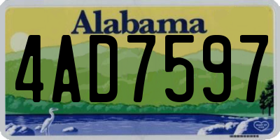 AL license plate 4AD7597
