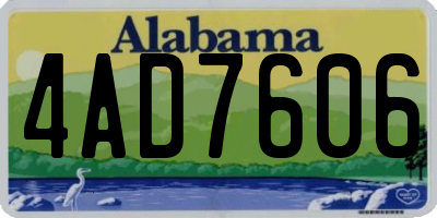 AL license plate 4AD7606