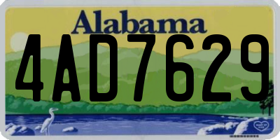 AL license plate 4AD7629