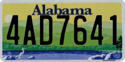 AL license plate 4AD7641