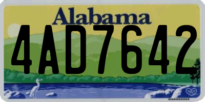 AL license plate 4AD7642