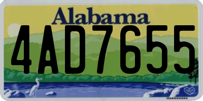 AL license plate 4AD7655