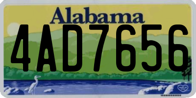 AL license plate 4AD7656
