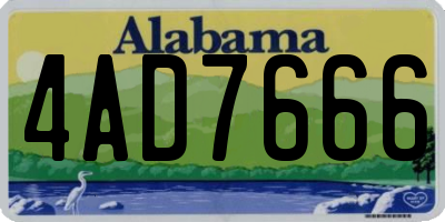 AL license plate 4AD7666