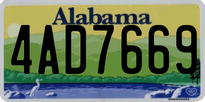 AL license plate 4AD7669