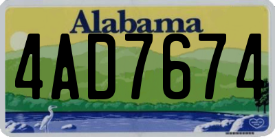 AL license plate 4AD7674