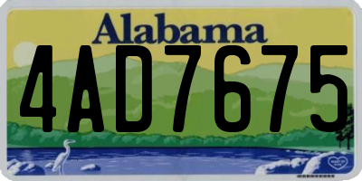 AL license plate 4AD7675