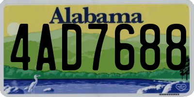 AL license plate 4AD7688