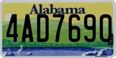 AL license plate 4AD7690