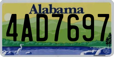 AL license plate 4AD7697