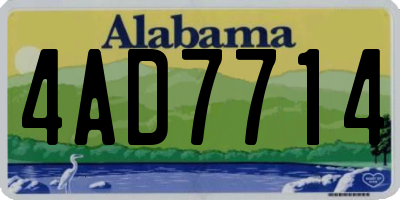 AL license plate 4AD7714