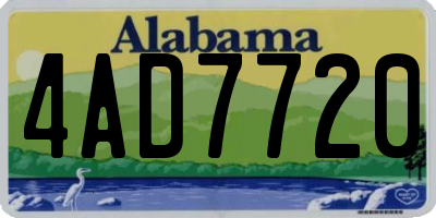 AL license plate 4AD7720