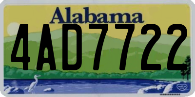 AL license plate 4AD7722