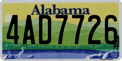 AL license plate 4AD7726